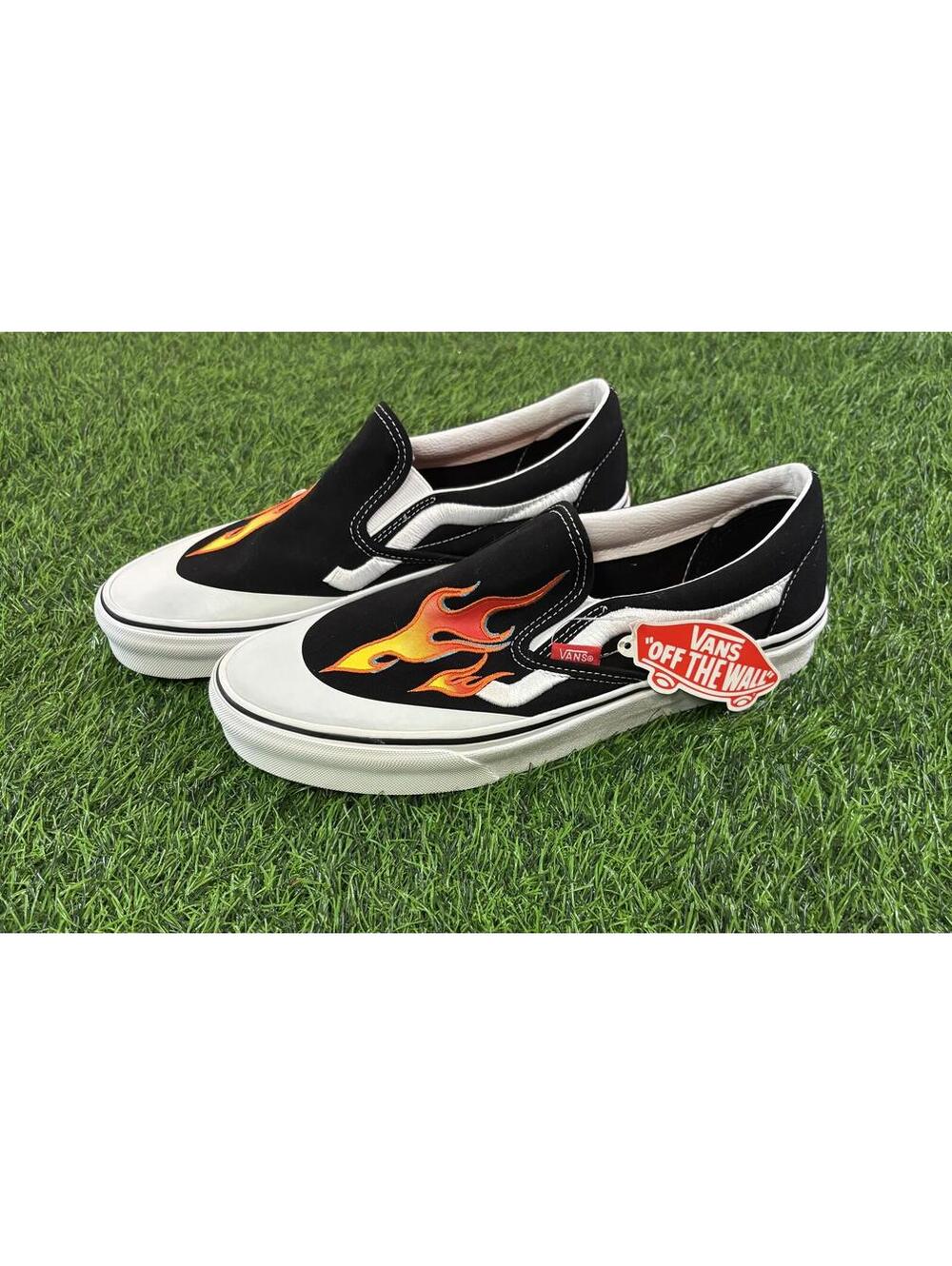 NWT Vans A$AP Rocky  Classic Slip On ‘Worldwide Pack-Black Flame’ Men’s Size 9.5